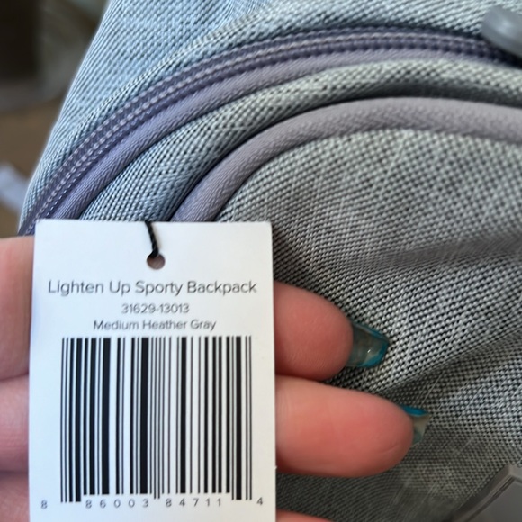 NEW Vera Bradley Lighten Up Sporty Backpack in Medium Heather Gray - Picture 10 of 16